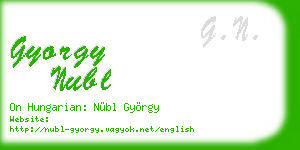 gyorgy nubl business card